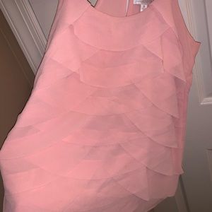 Pink charming Charlie’s ruffle tank top